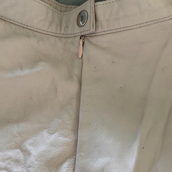 REAL   leather AMERICAN NWT skating circle flared mini, short skirt size S - Picture 3 of 5